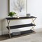 Armen Living Westlake 3-Tier Dark Brown Console Table with Brushed Gold Legs LCWLCNBRGLD - alternate 4